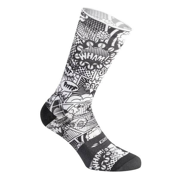 Chaussettes - Socquettes Été Gist Trendy Comics Noir Et Blanc 43-47 Ecologique - Hauteur 20 cm (Paire)