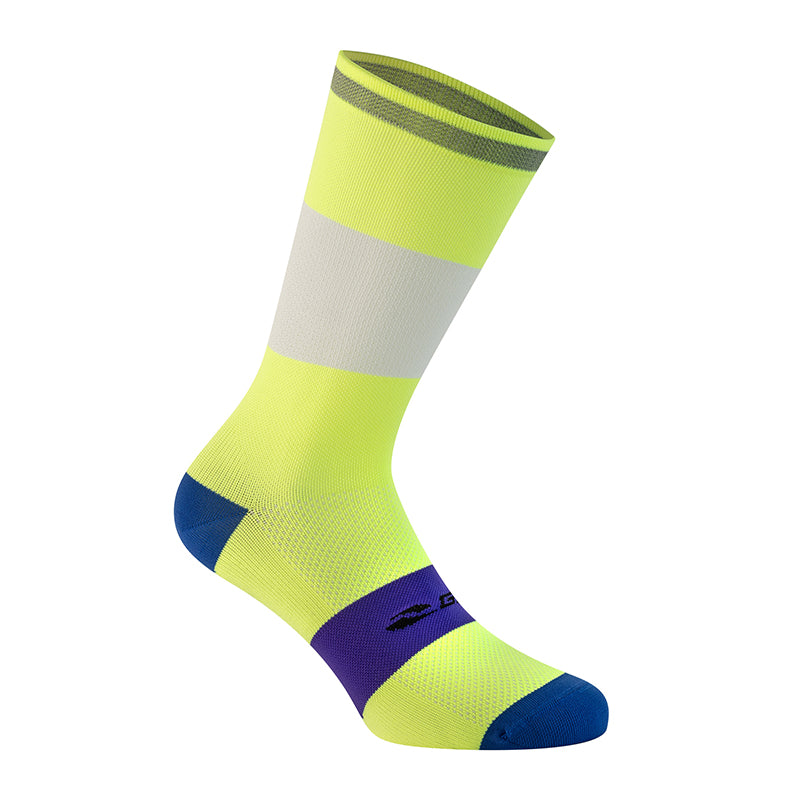 Chaussettes - Socquettes Été Gist Reflex Jaune Fluo 36-39 Avec Bande Reflechissante - Hauteur 20 cm (Paire)