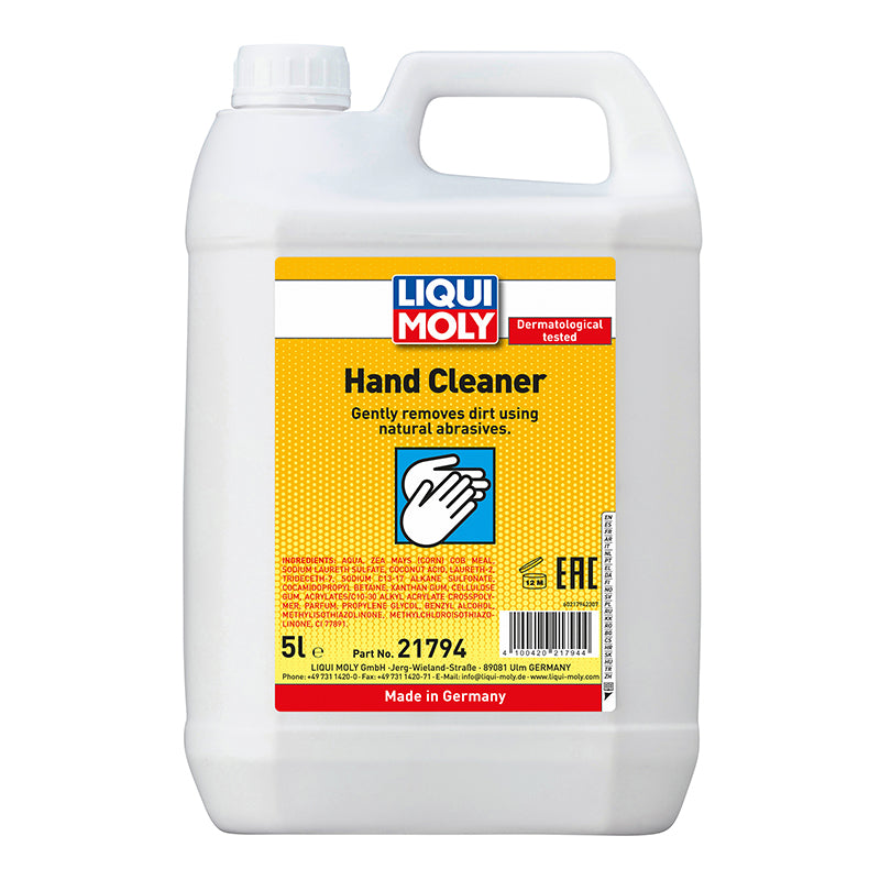 Savon-Nettoyant Mains Liqui Moly Hand Cleaner (Bidon 5 L) -Teste Dermatologiquement-