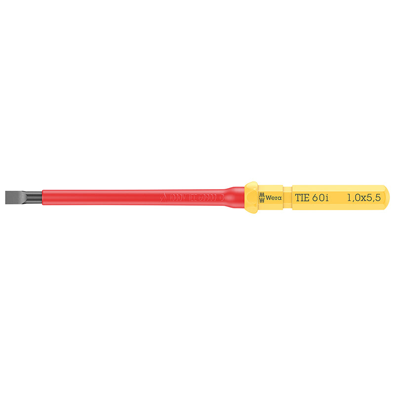 Embouts-Lames Interchangeables Isole Wera Kompakt Vde 60 A Fente-Plat 1X5,5X157 mm Jaune-Rouge (Vendu A L'Unite) -Marque