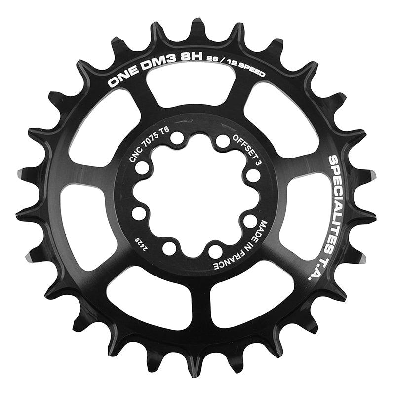 Plateau VTT Direct Mount Pour Sram Gx - Xx1 - X01 Ta One Dm3 8H 26 dents 11-12V. Noir (Transmission Boost Deport 3 mm)