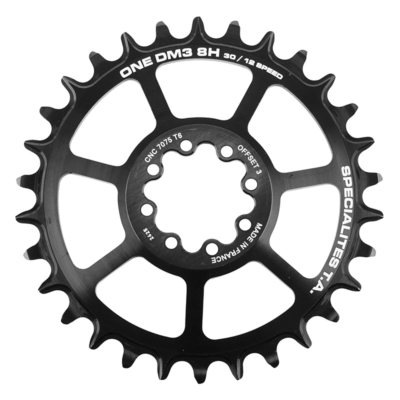 Plateau VTT Direct Mount Pour Sram Gx - Xx1 - X01 Ta One Dm3 8H 30 dents 11-12V. Noir (Transmission Boost Deport 3 mm)