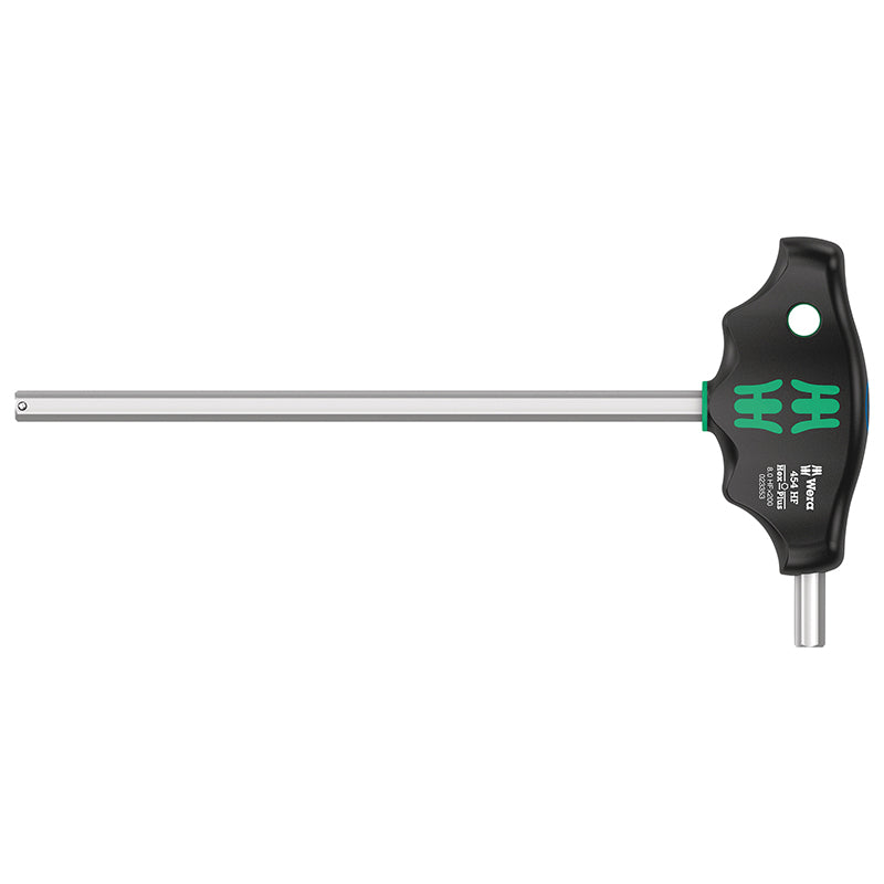 Clé Allen-6 Pans Manche En T Wera 454 Hex Plus 8X200 mm Noir-Vert (Vendu A L'Unite) -Marque Allemande Pour Les Ateliers-