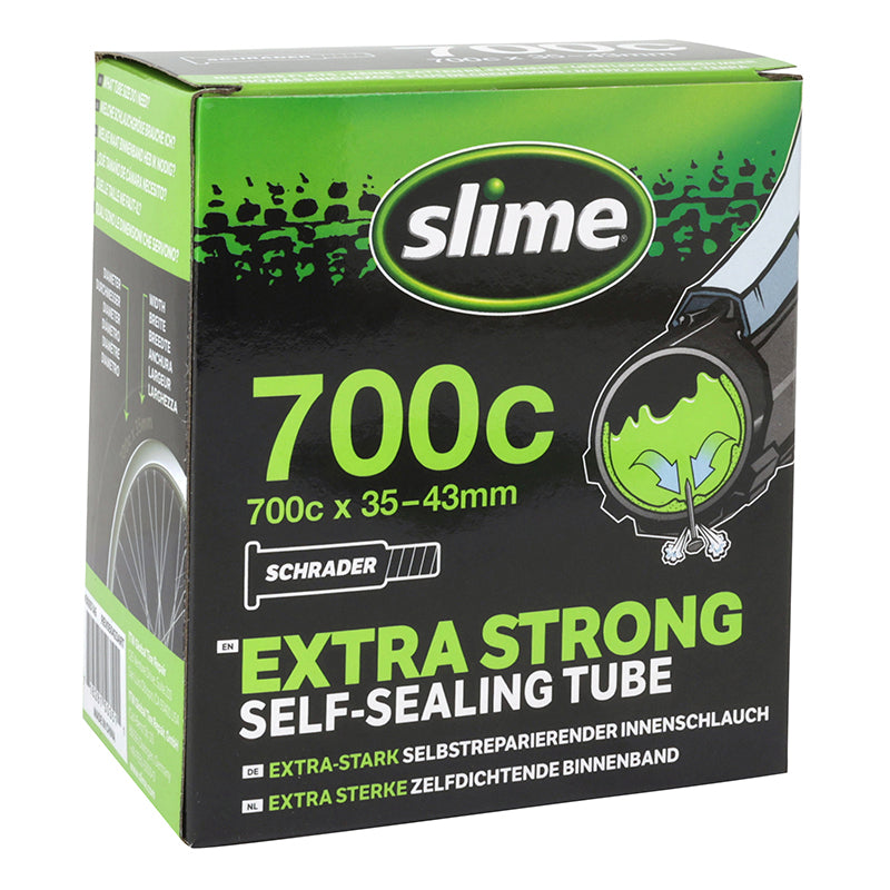 Chambre A Air Vélo 700 X 35-43 Slime Valve Standard Obus Demontable Avec Liquide Anti-Crevaison