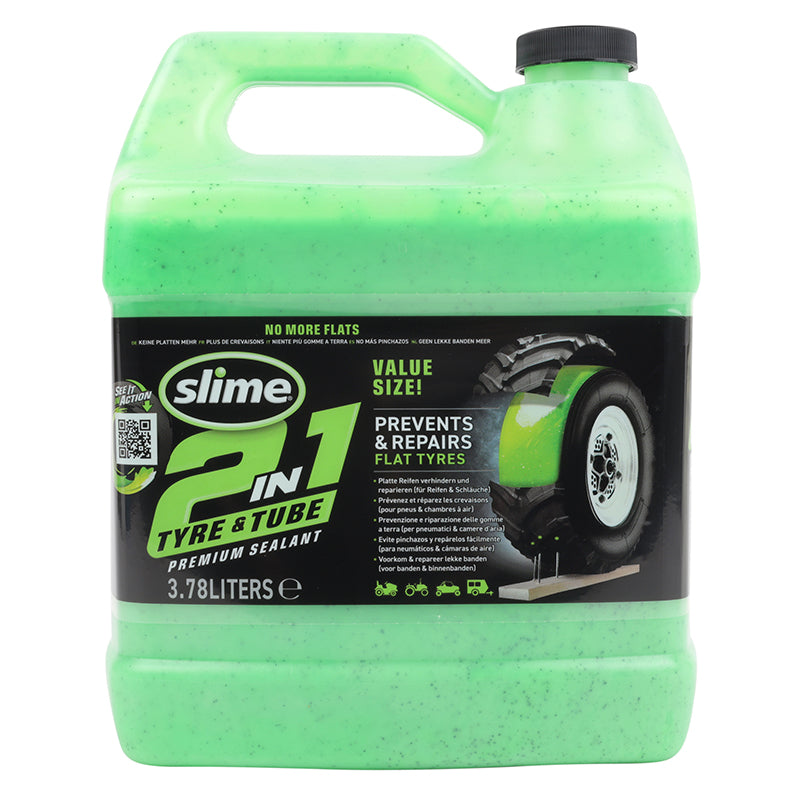 Preventif Anti-Crevaison Slime 2 En 1 Pour Chambre A Air Et Tubeless (Bidon 3.8L)
