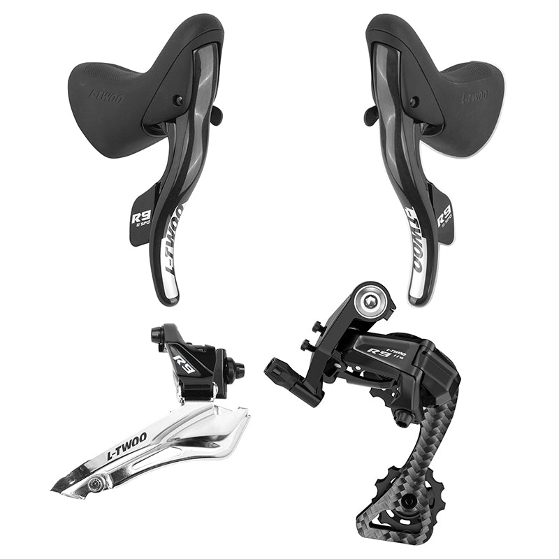 Levier-Manette Route Carbone Pour Patin Ltwoo 2 X 11V. Avec Dérailleurs Avant + Arrière Chape Carbone Ltwoo Compatible S