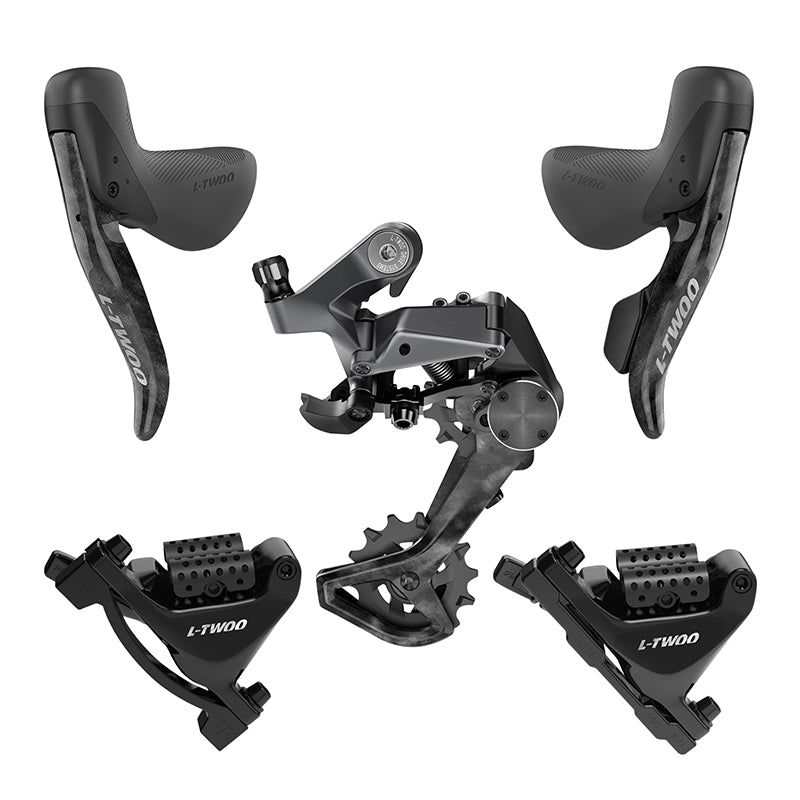 Groupe - Transmission Gravel Ltwoo 1X11V. Gr9 Series Disque Hydraulique Carbone Noir (Dérailleur Arrière - Leviers - Man