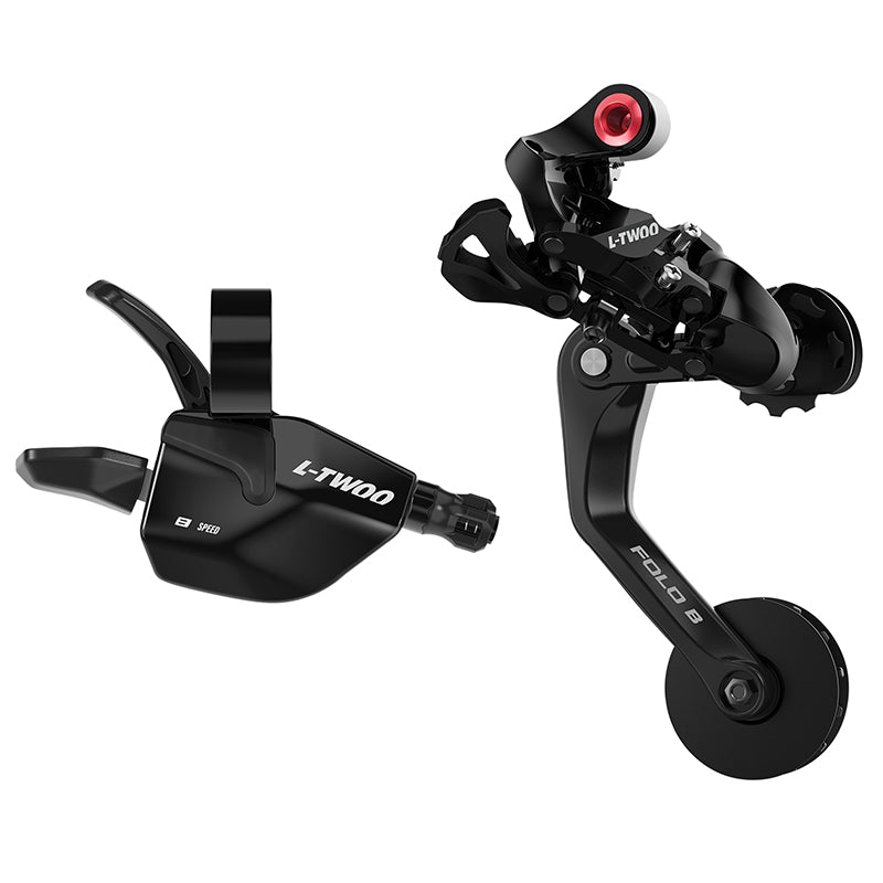 Transmission Vélo Pliant Urbain Ltwoo Manette Gauche 8V. Et Dérailleur Arrière Ltwoo Noir Pour Vélo Pliant Brompton