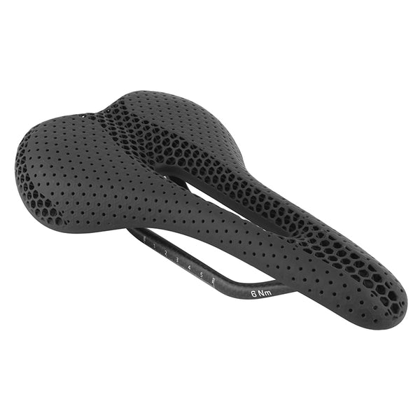 Selle 3D Carbone T807 Noir Ouverte 255X140 Rail Carbone Brillant Poids 160G (Poids Max 130 Kg) -Newton-