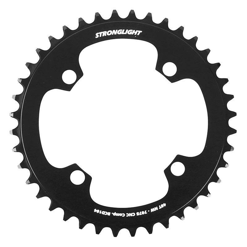 Plateau VAE-E-Bike 4 branches Ã˜ 104 Pour Bosch - Brose - Yamaha - Bafang - Shimano -Sram Stronglight 40 dents Mono Noir