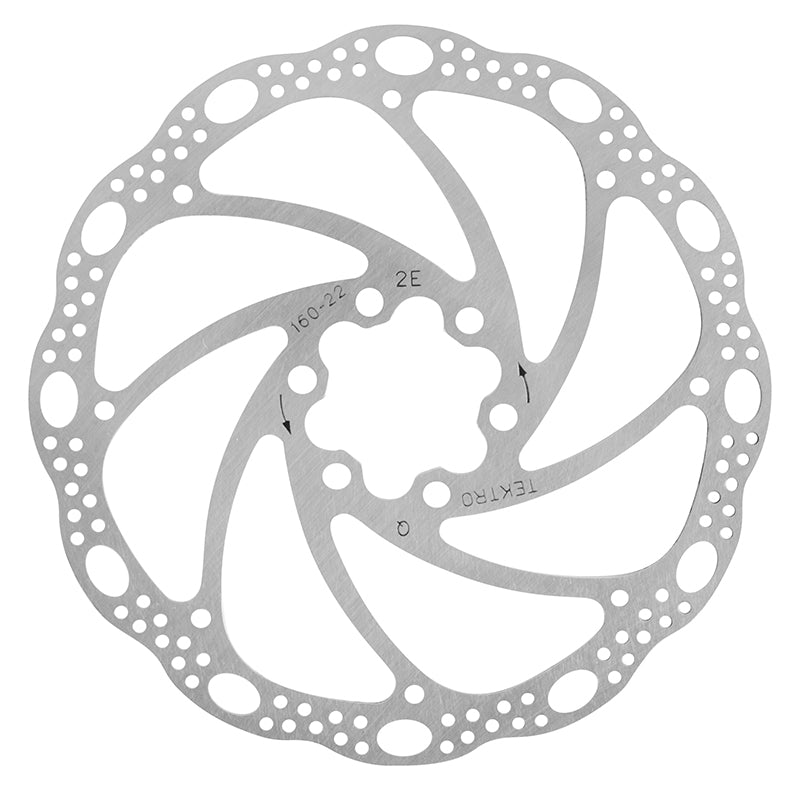 Disque De Frein Route - VTT 6 Trous Tektro 160 mm Argent Pour Tout Type De Plaquette (Montage Atelier)