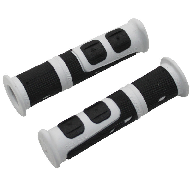Poignée VTT Progrip 964 Evo Noir-Blanc Ø22 mm L120 mm Predecoupe Pour 90 mm (Paire)