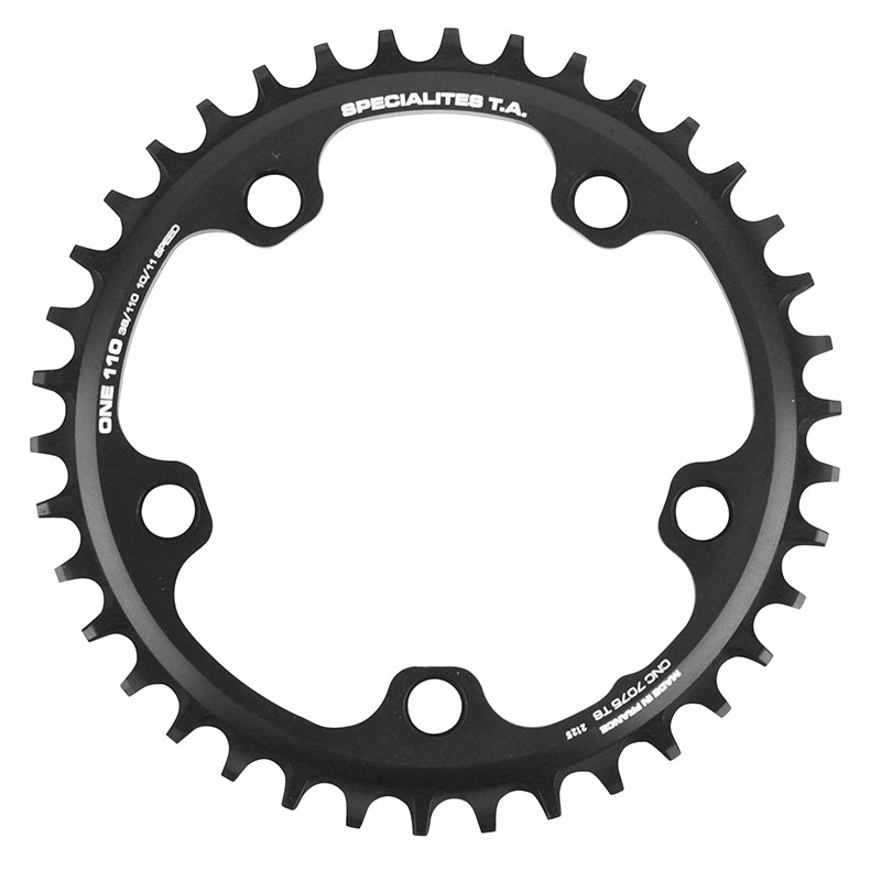 Plateau Gravel 5 branches Ã˜ 110 Pour Shimano Grx Mono Ta 110 One 38 dents Compatible Shimano-Sram Noir 10-11-(12V Sram)