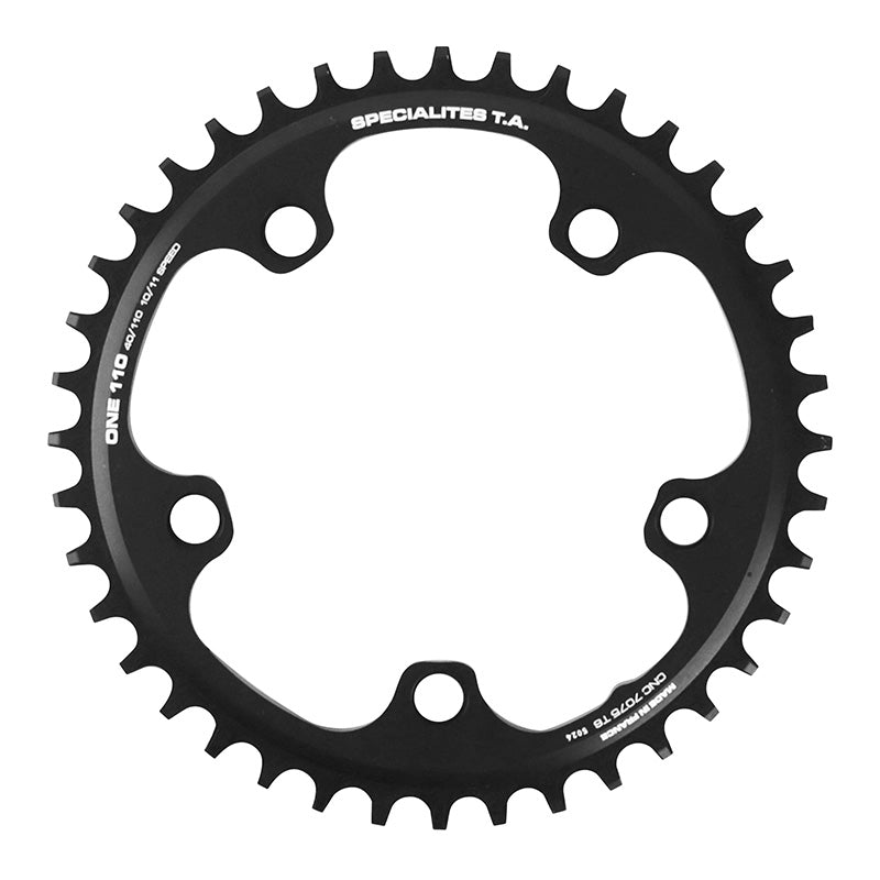 Plateau Gravel 5 branches Ã˜ 110 Pour Shimano Grx Mono Ta 110 One 40 dents Compatible Shimano-Sram Noir 10-11-(12V Sram)