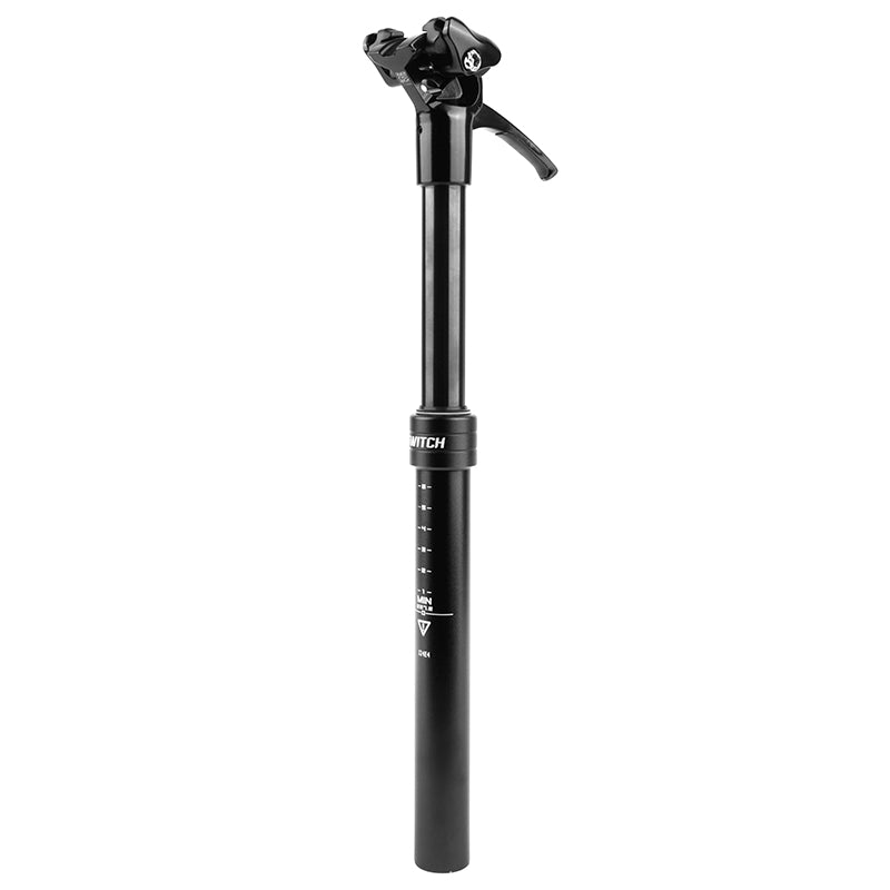 Tige De Selle VTT Télescopique Switch Sw-08 Alu Noir Diam. 27.2 L395 mm (Par Levier 15-105 mm)