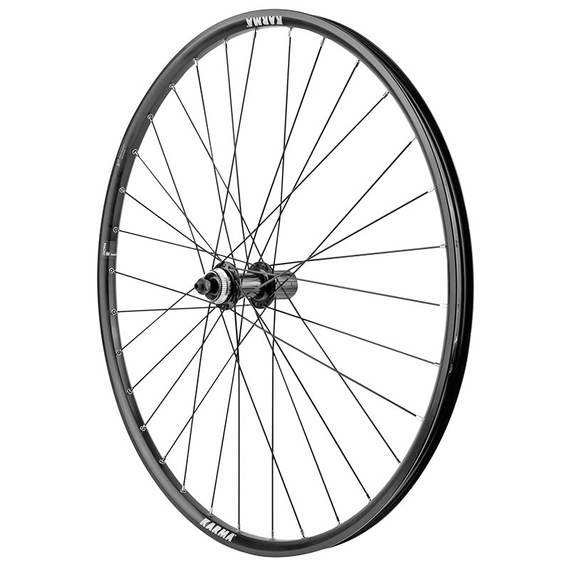 Roue VTT Disque Blocage 27.5" Karma Arrière Noir Moyeu Shimano Qc400 Centerlock Cassette Type Shimano 11-10-9V 32 Rayons