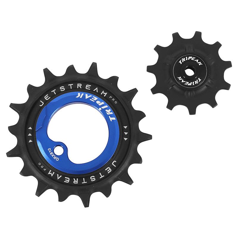 Galet Dérailleur Aopw Tripeak 11-18 Dents Céramique 12-11X2V. Shimano Grx Rx810 - 815 - 820 Bleu Fonce (Jeu De 2) (Garan