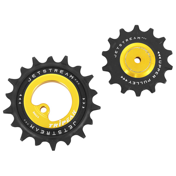 Galet Dérailleur Aopw Tripeak 14-18 Dents Céramique 12X1V. Sram T Type Or (Jeu De 2) (Garantie 4 Ans)