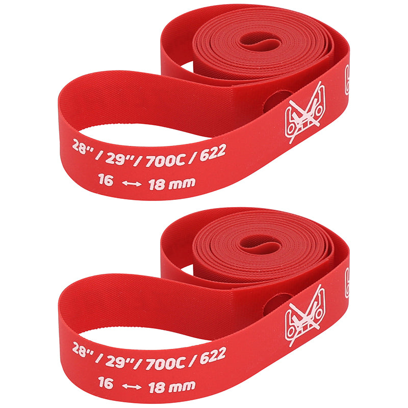 Fond De Jante Zefal Roue 700C Haute Pression En 16 mm Rouge (Vendu A La Paire)