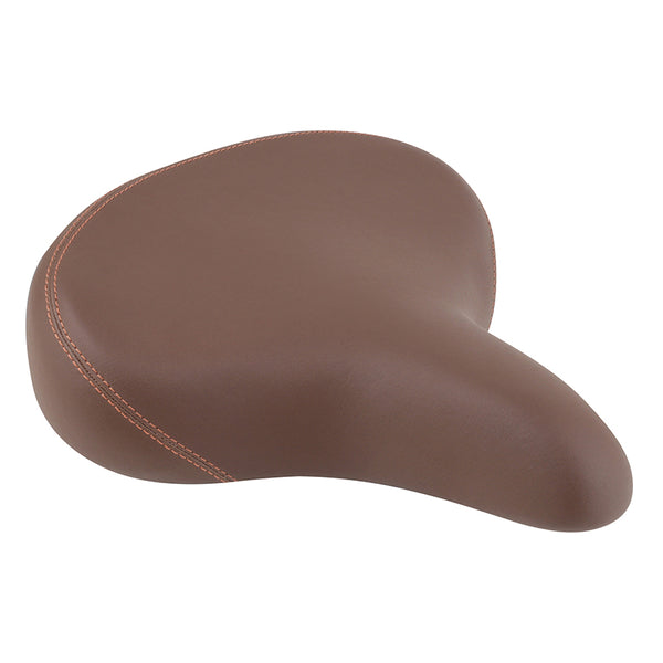 Selle Newton City Relax Unisex Marron Avec Elastomeres 268X260 mm Rail Acier - Super Large