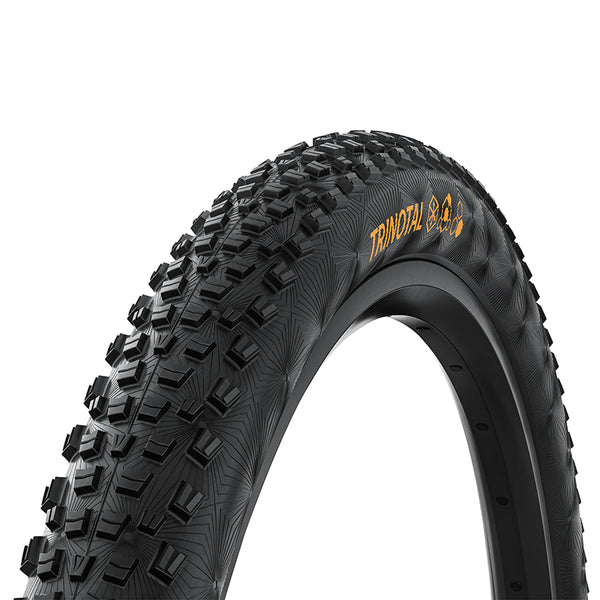 Pneu VTT 27.5 X 2.20 Continental Trinotal Trail Grip Noir Tubeless Ready Ts (50-584) Terrain Dur Et Mixte Compatible VAE