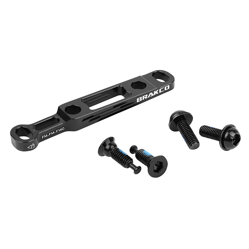 Adaptateur Frein A Disque Route Avant Disque 160-140 mm Étrier Flatmount Sur Fourche Flatmount Noir (Inclus 2 Vis M5X18 