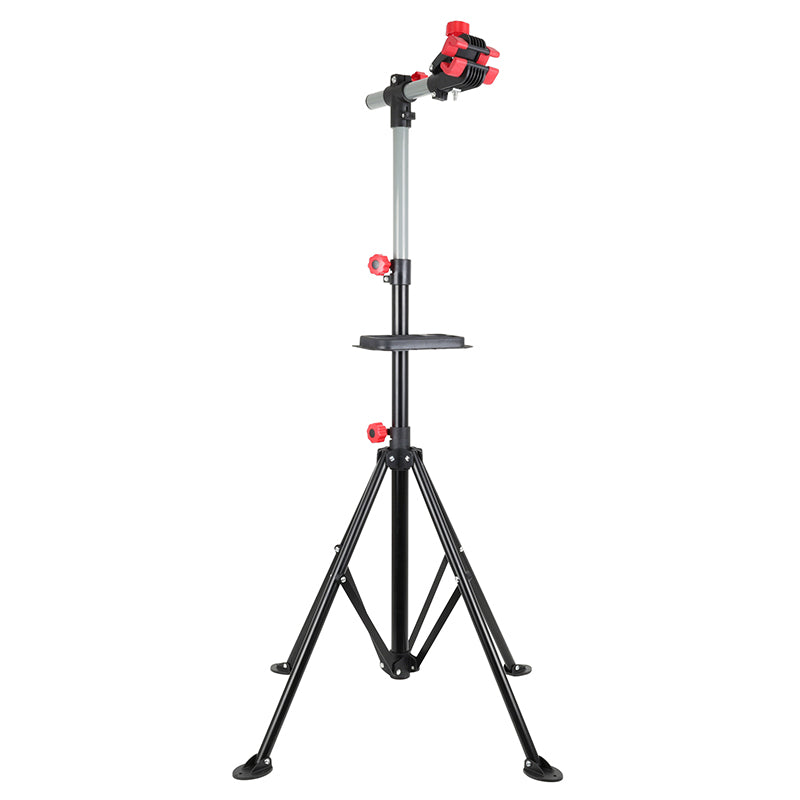 Pied D'Atelier De Réparation Vélo Pliant Acier Avec Tablette Supporte 30Kgs (4 Pieds)