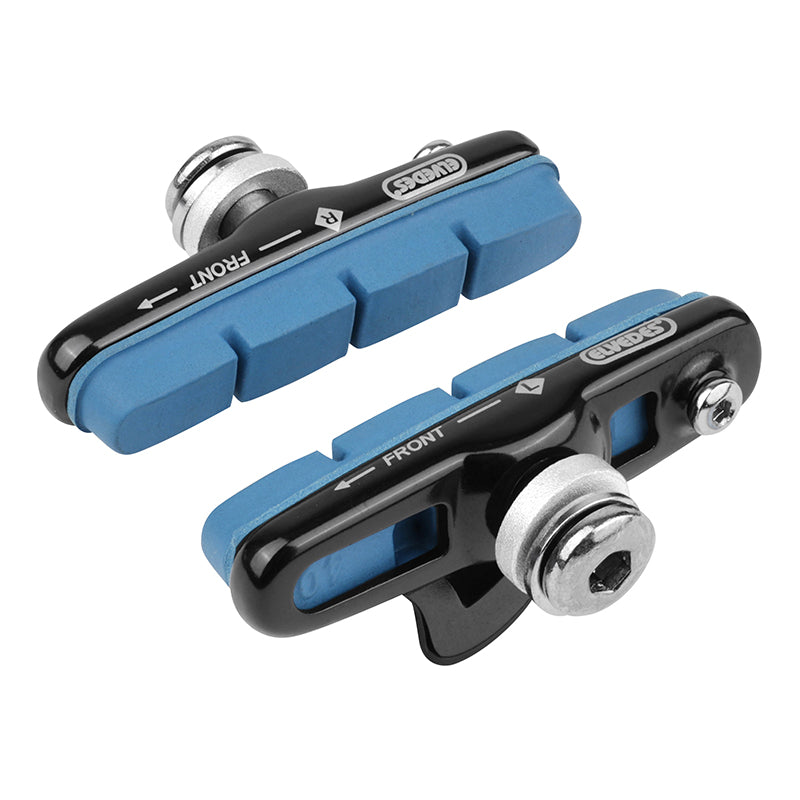 Porte Patin Frein Route A Cartouche Elvedes Pour Shimano Sur Jante Carbone Bleu 55 mm (1 Paire)