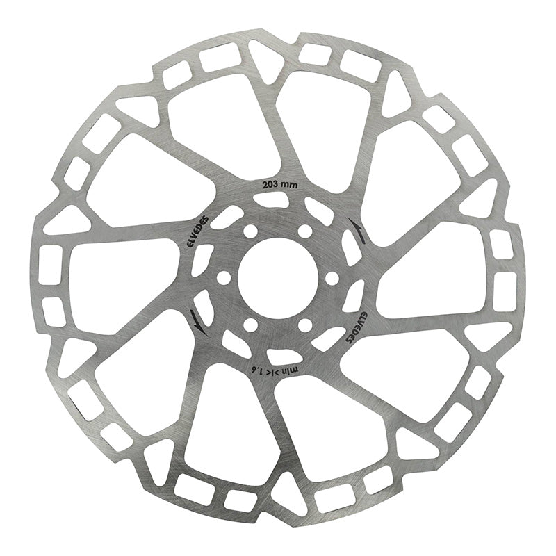 Disque De Frein VTT 6 Trous Elvedes 203 mm Argent -Épaisseur 1.8 mm-