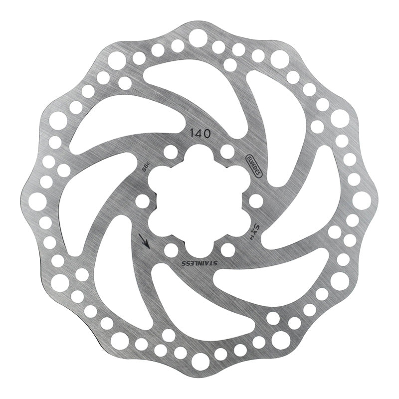 Disque De Frein Route - VTT 6 Trous Elvedes 140 mm Argent (86 G) -Épaisseur 1.8 mm- Inclus Vis