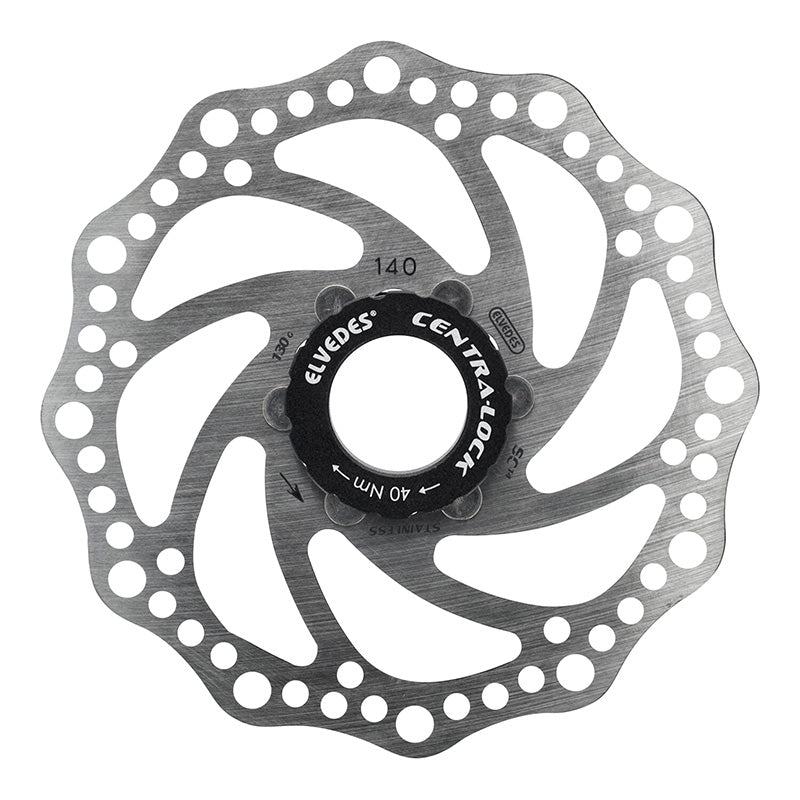 Disque De Frein Route - VTT Centerlock Elvedes 140 mm Argent Avec Écrou -Épaisseur 1.8 mm