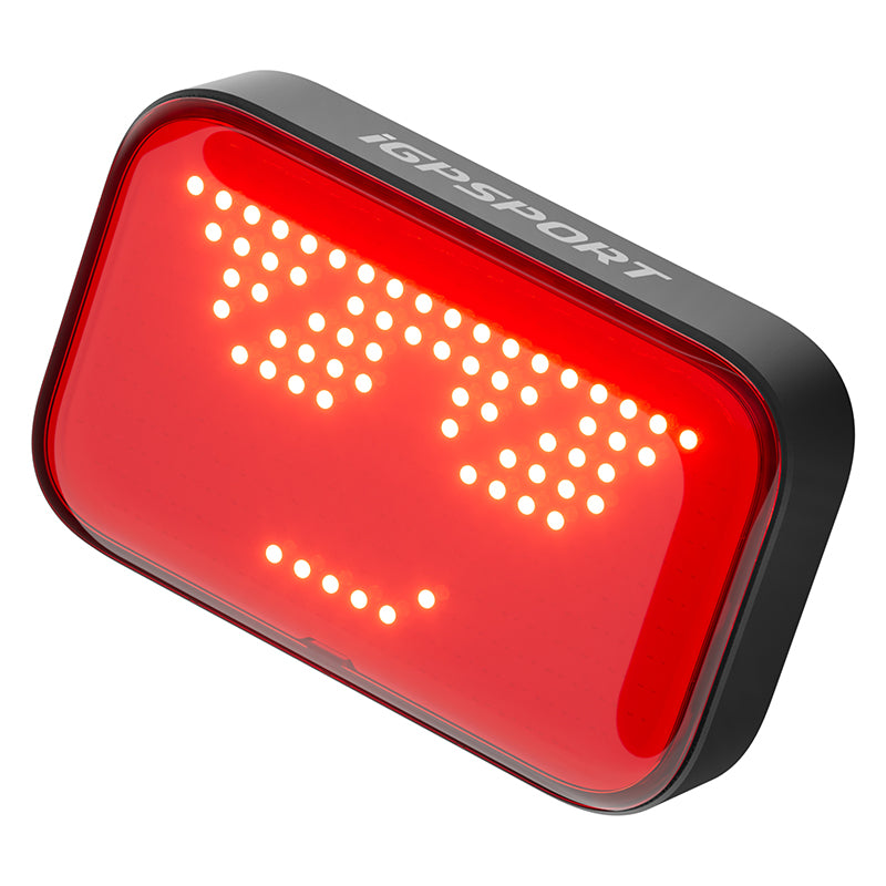 Éclairage Vélo Usb Arrière LED Igpsport Et6 Emoji Evolutif, Clignotant Intelligent - Connexion Directe Au Bsc200S-Bsc300