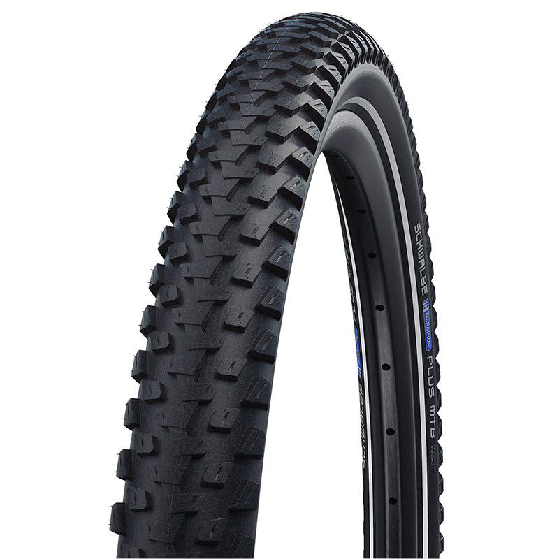 Pneu VTT - VAE 27.5 X 2.10 Schwalbe Marathon Plus MTB Crampons Noir Tr (54-584) Renfort Flanc Reflex Homologué VAE E50