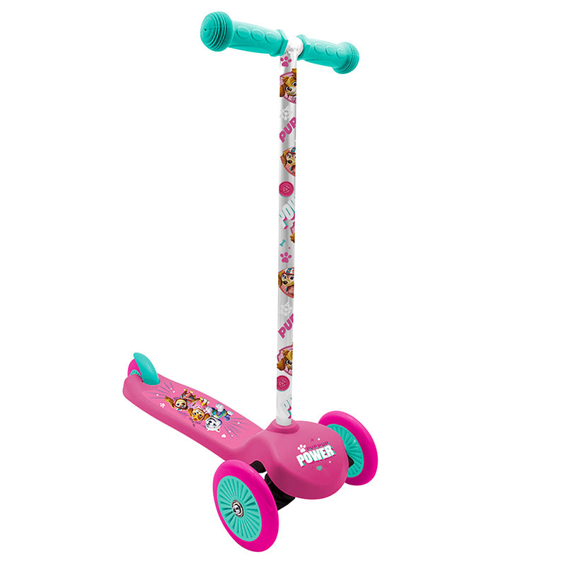 Trottinette Enfant Disney 3 Roues Paw Patrol Rose Pliable Et Réglable Avec Frein Roue Arrière (Pat Patrouille)