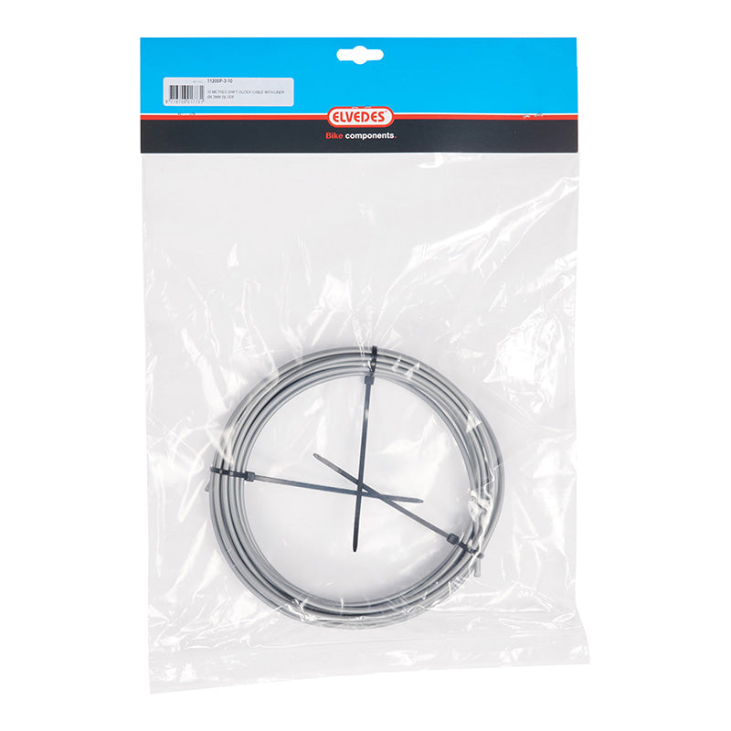Gaine De Dérailleur Elvedes Gris 4,1 mm (Rouleau De 10M) Avec Liner Anti-Friction