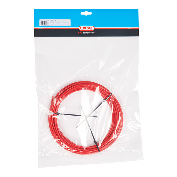 Gaine De Dérailleur Elvedes Rouge 4,1 mm (Rouleau De 10M) Avec Liner Anti-Friction