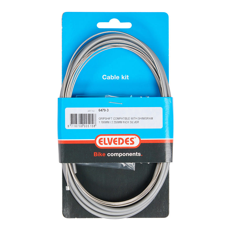 Transmission Pour Moyeu Nexus 3V. Elvedes Gaine 2,25M Gris - Câble 1,7M INOX Avec Embouts De Gaine (Vendu A L Unite)