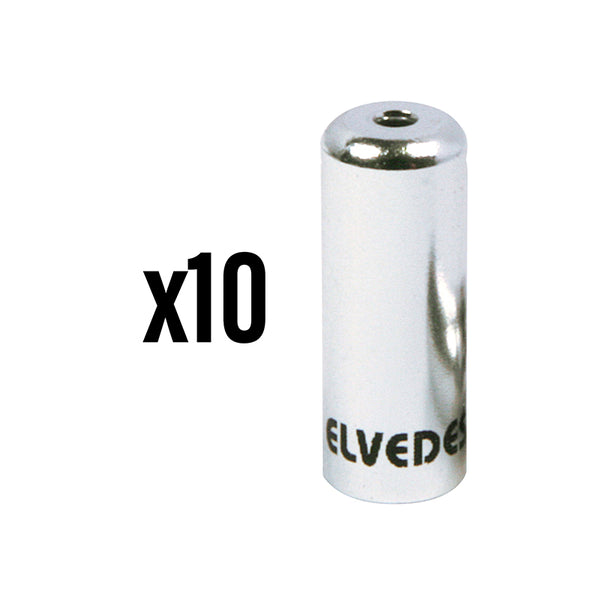 Embout De Gaine Dérailleur 4,2 mm Alu Argent (Vendu Par 10) -Elvedes-