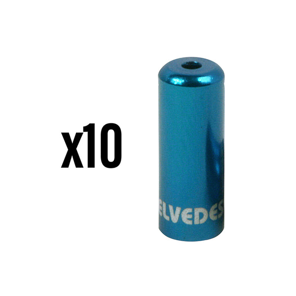 Embout De Gaine Dérailleur 4,3 mm Alu Bleu Étanche (Vendu Par 10) -Elvedes-