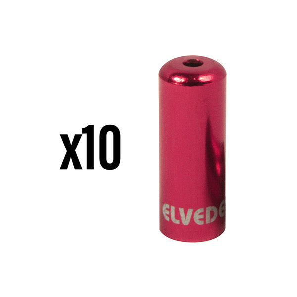 Embout De Gaine Dérailleur 4,3 mm Alu Rouge Étanche (Vendu Par 10) -Elvedes-