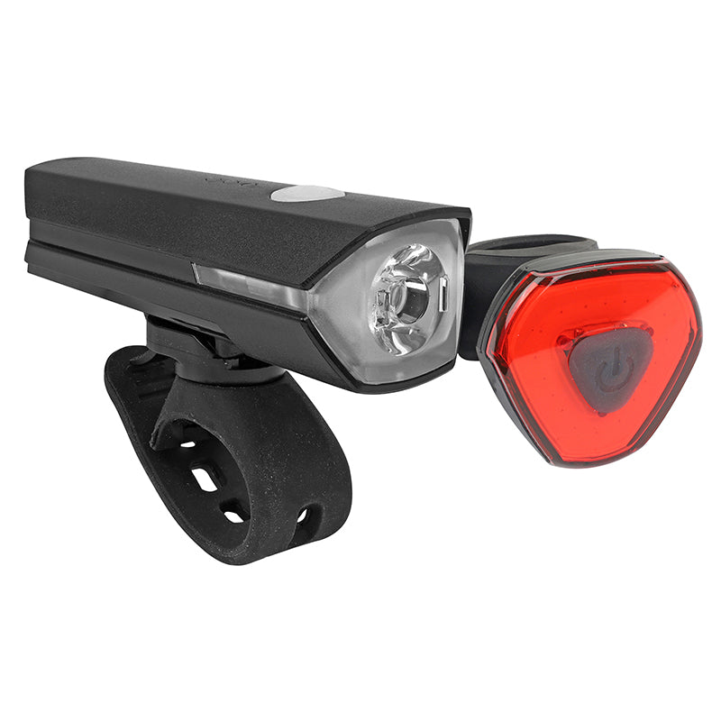 Éclairage Vélo Usb Kit Newton 550 Lumen Mode Fixe Et Clignotant (Autonomie Mode 100% : Avant 1H - Arrière 1H30) (Avant+A