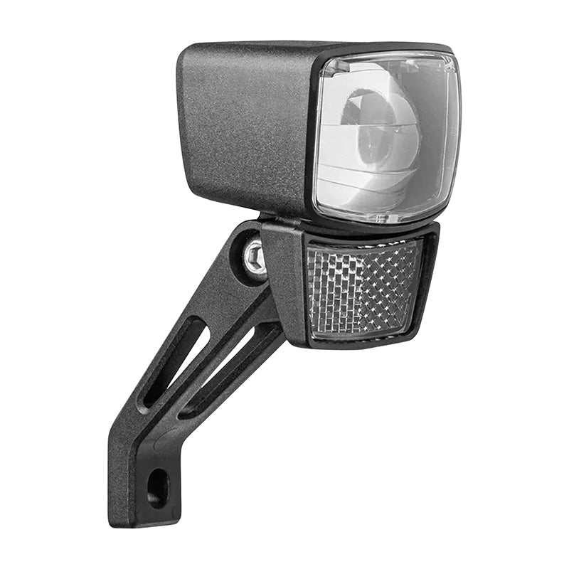 Éclairage Vélo Pour Moyeu Dynamo Avant Sur Fourche Axa Nxt 30 Lux Noir Bouton Switch On-Off - Pour Voir A 50 M Et Visibl