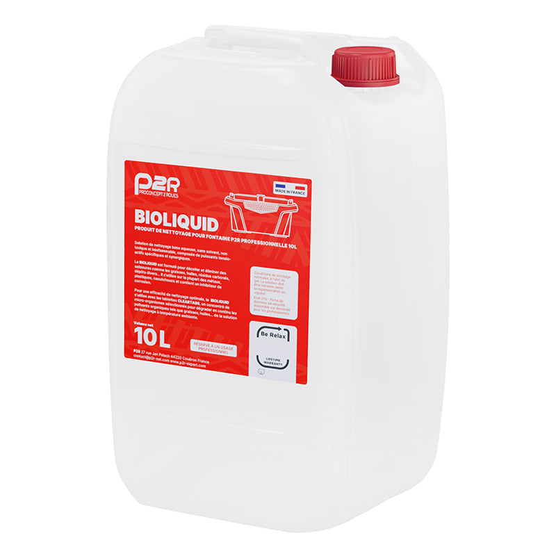 Nettoyant-Dégraissant-Produit De Fontaine De Nettoyage P2R Professionnelle Bioliquid 10L (Pret A L'Emploi)