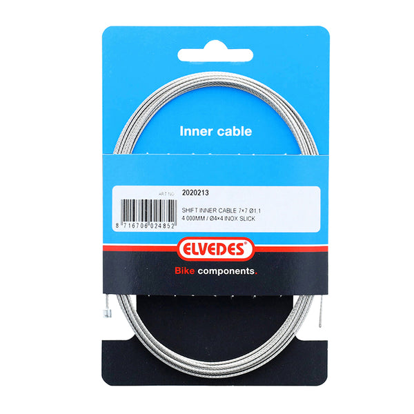 Câble De Dérailleur Elvedes INOX D1.1 mm L4.00M Compatible Shimano-Sram (Vendu A L'Unite)