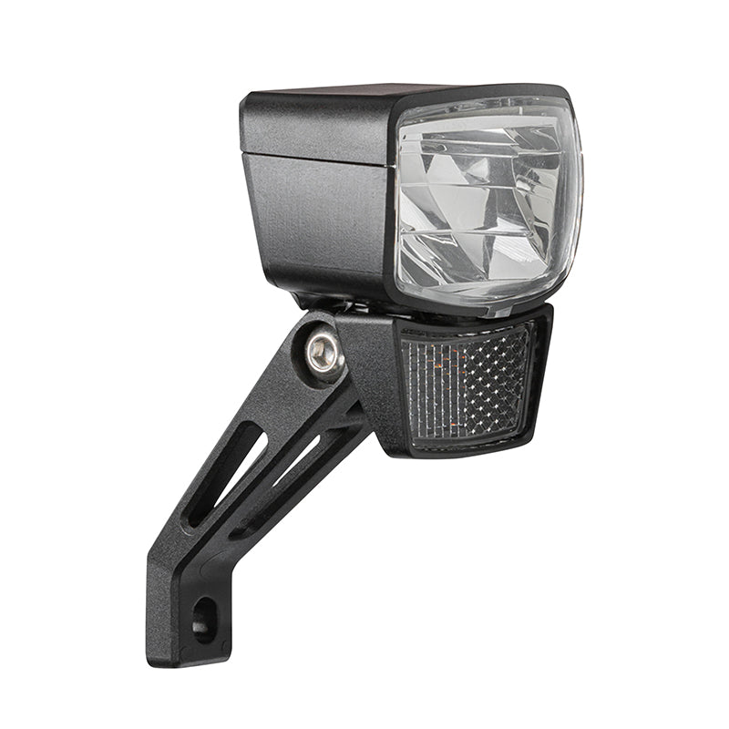 Éclairage Vélo Pour Moyeu Dynamo Avant Sur Fourche Axa Nxt 60 Lux Noir Bouton Switch On-Off - Pour Voir A 70M Et Visible