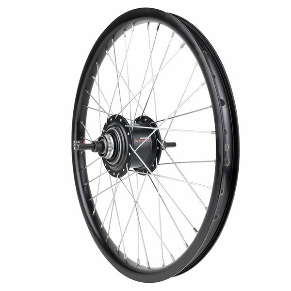 Roue VTT - Cargo - VAE - E-Bike - Longtail 20" Er20 Arrière Noir Double Paroi Moyeu Nexus 7V Frein Centerlock 36 Rayons 