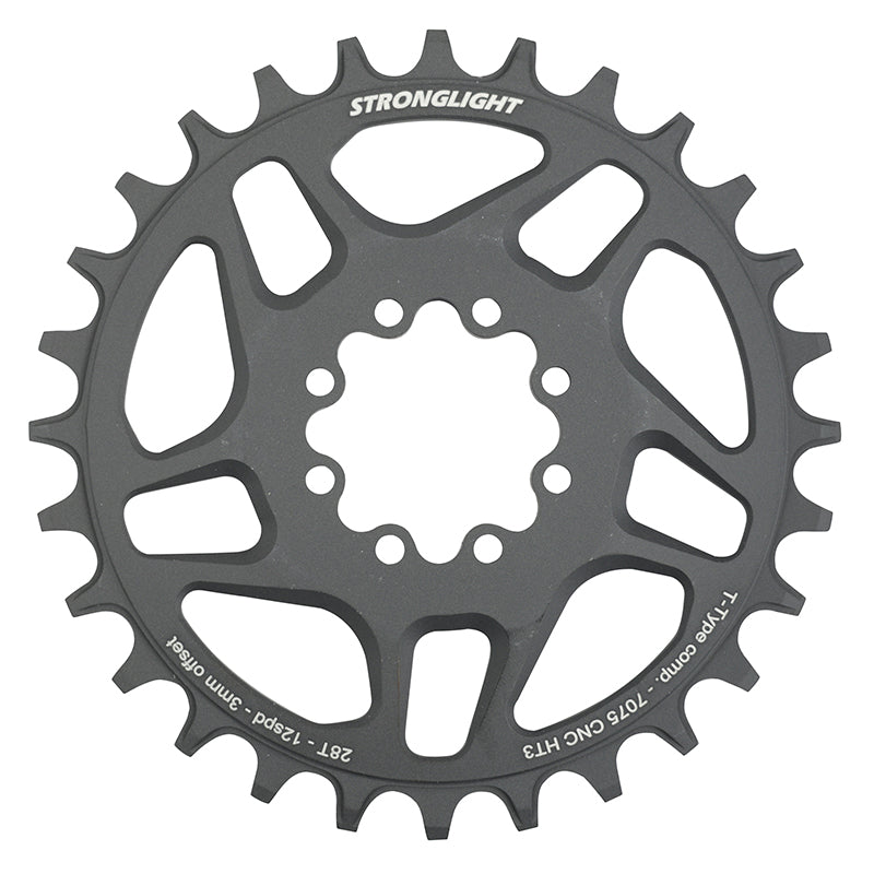 Plateau VTT Direct Mount 8 Trous Pour Sram X01-Xx1 Stronglight Mono Alu Ht3 Noir 28 dents - 12V. Narrow Wide (Deport 3 m