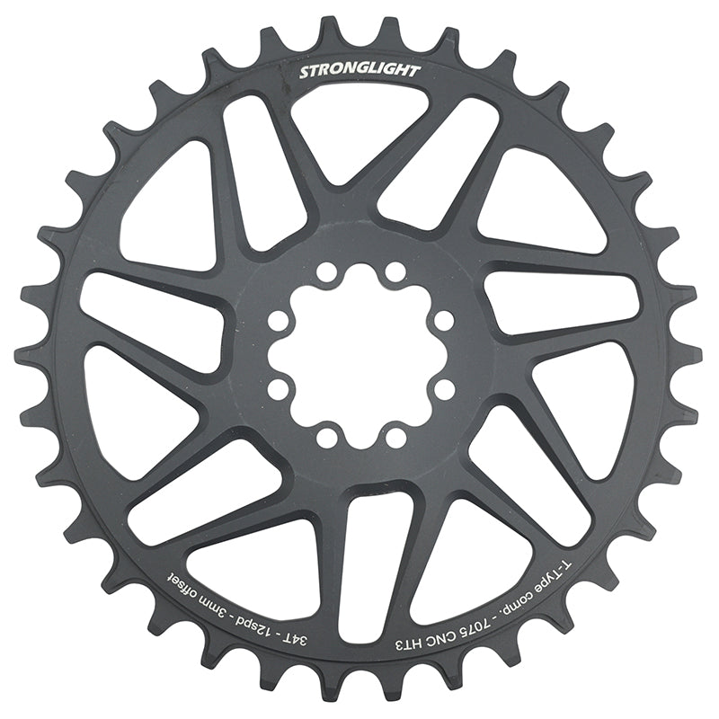 Plateau VTT Direct Mount 8 Trous Pour Sram X01-Xx1 Stronglight Mono Alu Ht3 Noir 34 dents - 12V. Narrow Wide (Deport 3 m
