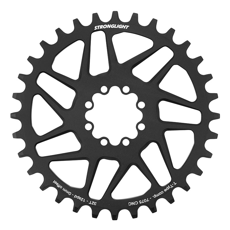 Plateau VTT Direct Mount 8 Trous Pour Sram Sx-Nx-Gx Stronglight Mono Alu Noir 32 dents - 12V. Narrow Wide