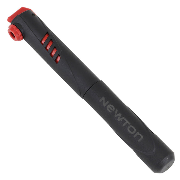 Pompe Mini Route-VTT Newton Résine Noir-Rouge 8 Bars L205 mm Vp-Vs Avec Fixation Porte Bidon 87G